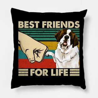 Paw-some Peaks St. Bernard Pride, Tee Best Friends For Life Pillow