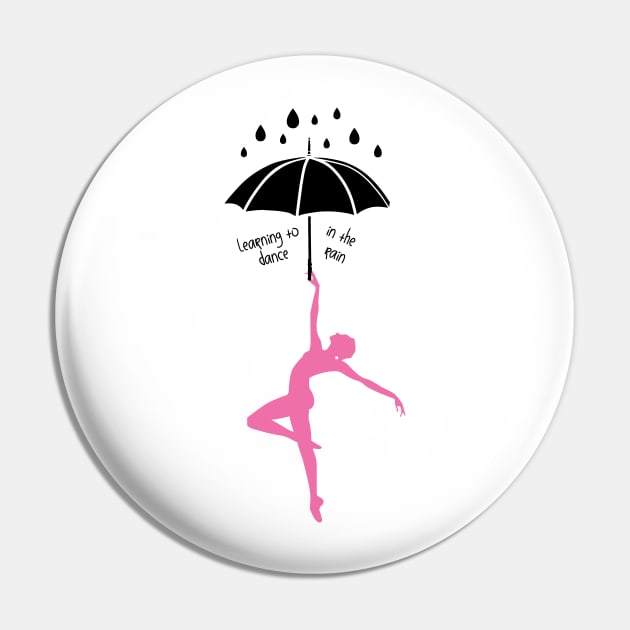 'Learning To Dance In The Rain' Autism Awareness Shirt Pin by ourwackyhome