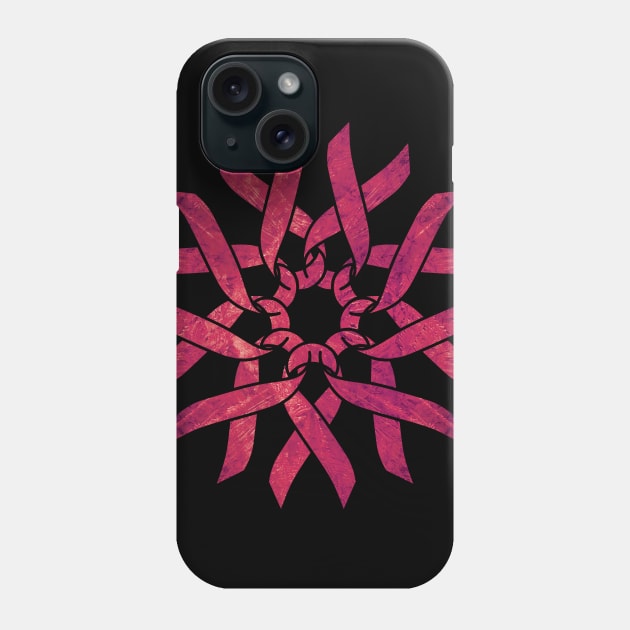 Cancer Ribbon Flower Phone Case by LaughingCoyote