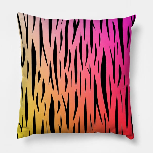 TIGER Print Color Pillow by SartorisArt1