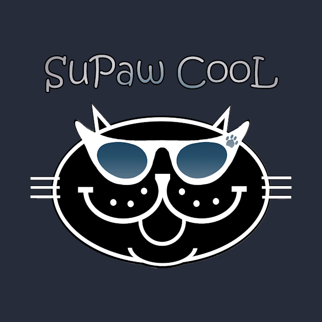 SuPaw CooL - Black Cat Cool by RawSunArt