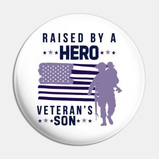 Purple Up For Military Kids Military Child Month - Veteran's Son Pin