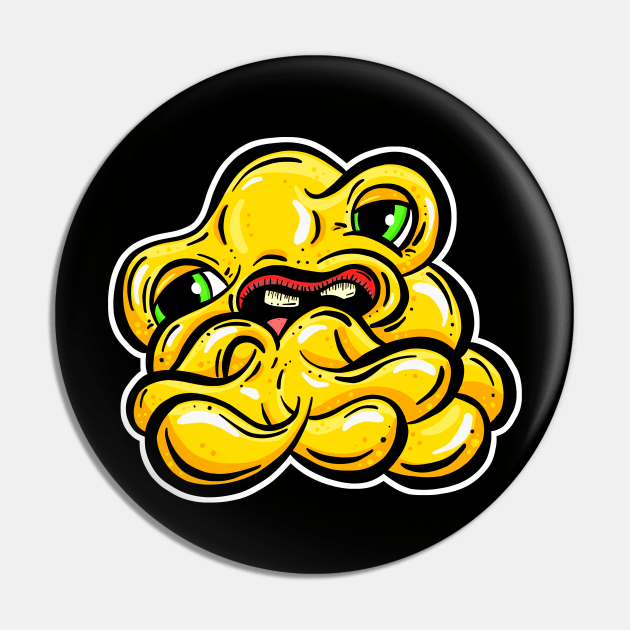 The Blobs - Yellow Sigh Monster Pin by Squeeb Creative