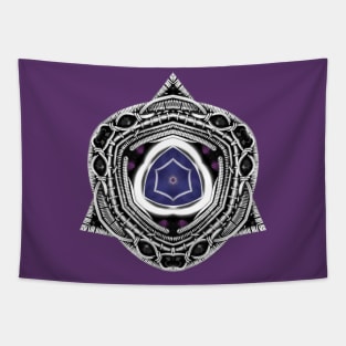 Tanzanite Metatron Wirewrap Kaleidoscope Tapestry