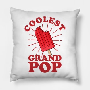 Coolest GrandPop Funny Ice Pop Ice Cream Grandpa Fathers Day Pillow