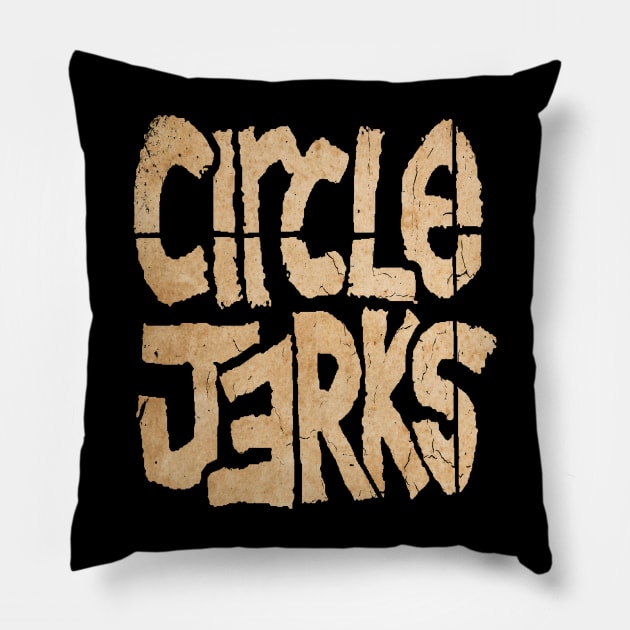 vintage circle jerks logo Pillow by rika marleni