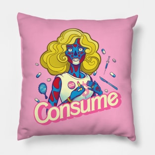 CONSUME (Beauty Doll version) Obey your God named Capitalism Fashion Pillow