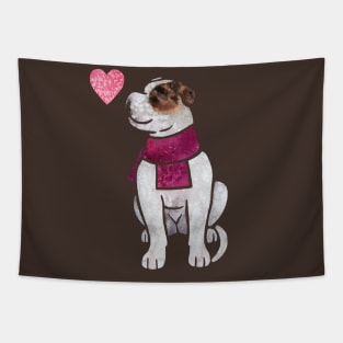 Watercolour American Bulldog Tapestry