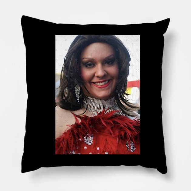 George SantosAnthony Devolder dressed as drag queen Kitara Revache Pillow by GigglesShop