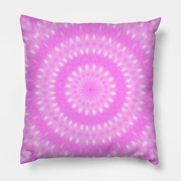 delicate kaleidoscope in pretty pink Pillow by hereswendy