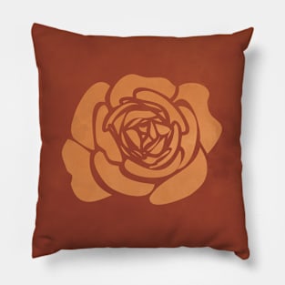 Rose Petal Flower, Boho, Terracotta, Wall Decor Pillow