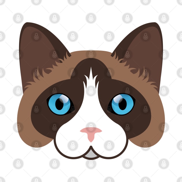 Snowshoe cat face by ShirtBricks