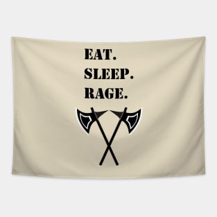 Eat Sleep Rage Barbarian 5E Meme RPG Class Tapestry