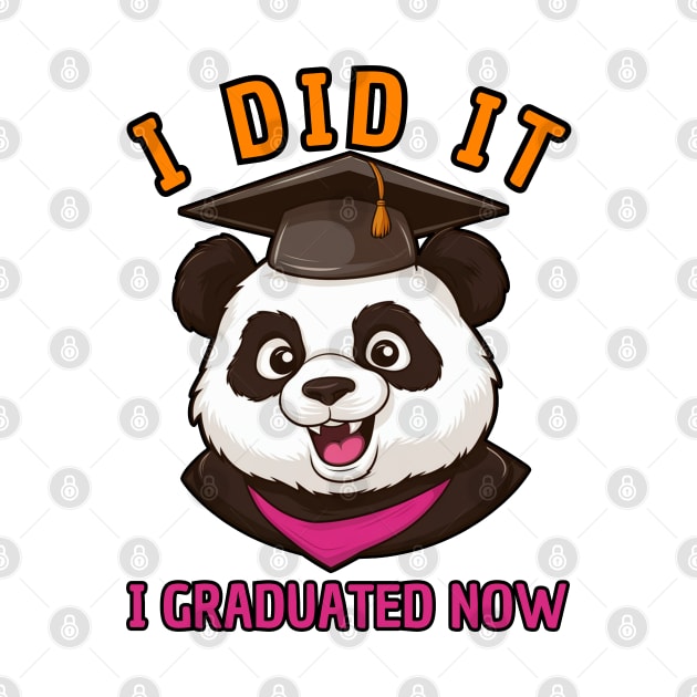 Panda I Graduated by Estrella Design