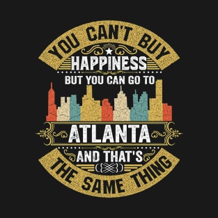 USA City Atlanta City T-Shirt I Love Atlanta Flag Georgia State Home City Atlanta Map Native American USA Flag T-Shirt