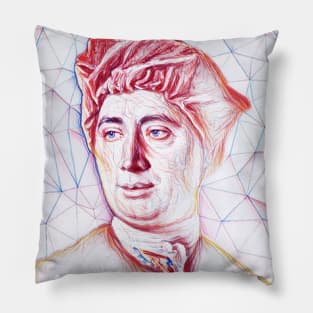 David Hume Portrait | David Hume Artwork | Line Art Pillow