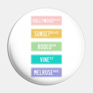 LA street signs Pin