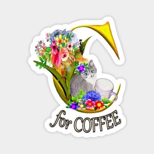 Letter C for Coffee Magnet