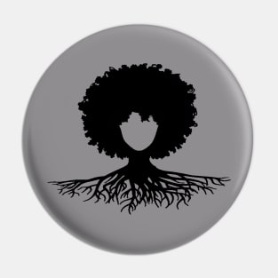 Afro hair tree Pin