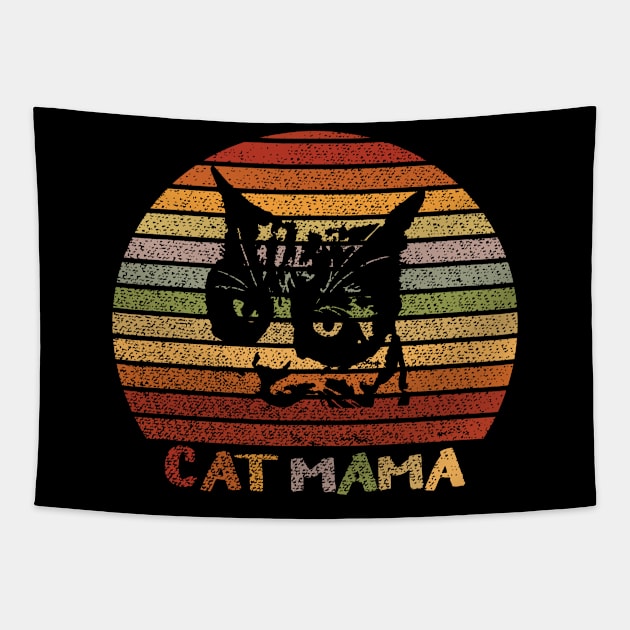 Cat Mama Vintage Retro Unique Gift Tapestry by trendybestgift
