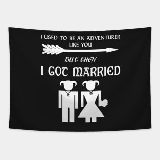 But Then I Got Married (White) Tapestry