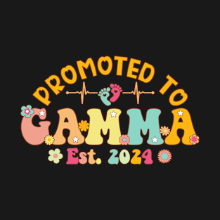 Promoted To Gamma 2024 First Time New Gamma Pregnancy T-Shirt