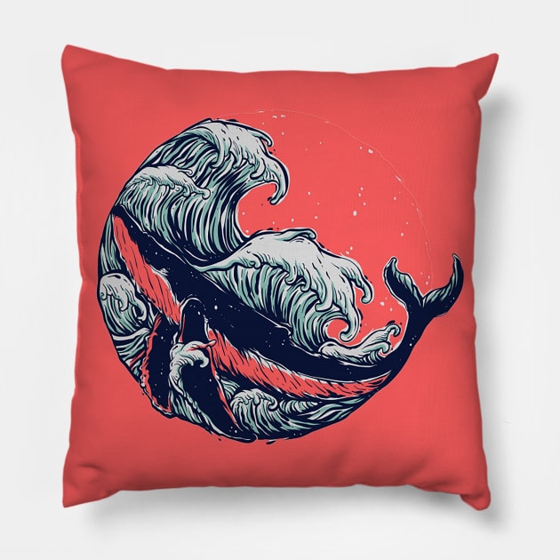 Humpback Whale Pillow by Unknownvirtuoso