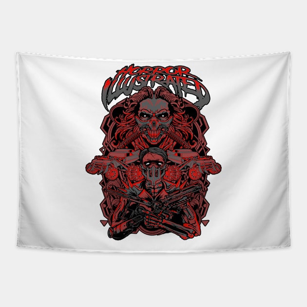 HORROR ILLUSTRATED MAD MAX RED Tapestry by AtomicMadhouse