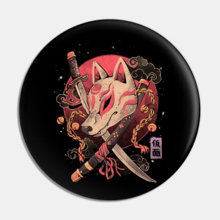 Fox Mask - Aesthetic Oriental Kitsune Gift Pin