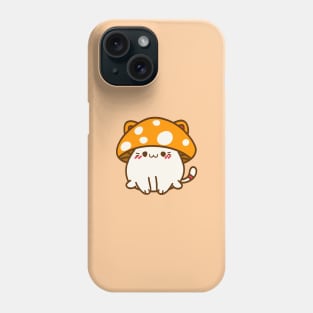 Feline fungus friend, Cute mushroom hat cat Phone Case