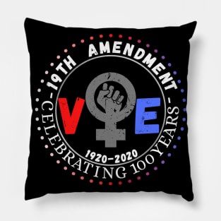 19th Amendment Celebrating 100 Years Vote 1920-2020 Pillow