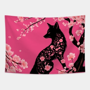 Spring sakura fox Tapestry