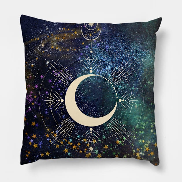 Crescent Moon Pillow by ElenaDanilo