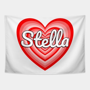 I Love Stella Heart Stella Name Tapestry