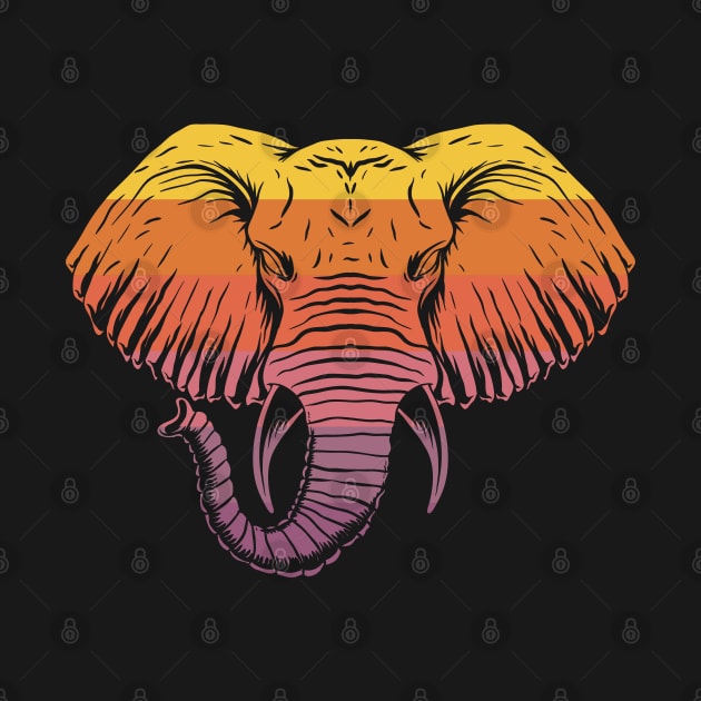 Retro Elephant by Dojaja