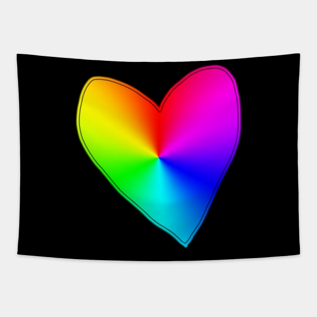 Spectrum Heart Tapestry by ellenhenryart