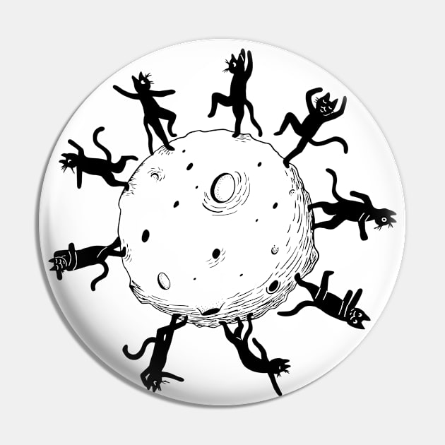 Cats dancing on the moon Pin by Sebastian