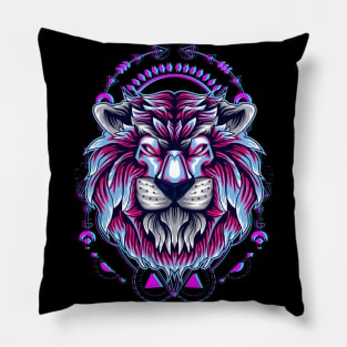 lion head artwork Pillow