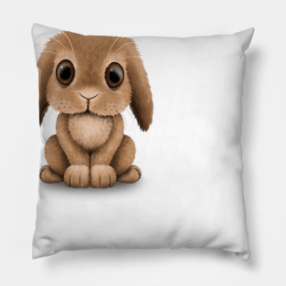 Cute Brown Baby Bunny Rabbit Pillow