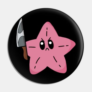 Angry starfish with knife! Pin