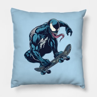 Unleash the Edge: Captivating Anti-Hero Skateboard Art Prints for a Modern and Rebellious Ride! Pillow