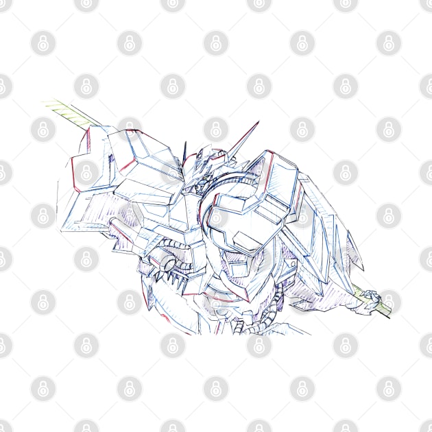 Barbatos Gundam Smash Sketch by Pakyu Pashion