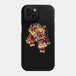 Blazing Beauty: Magic Asian Tiger Fire Design Phone Case