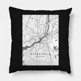 Gothenburg Sweden City Map Pillow