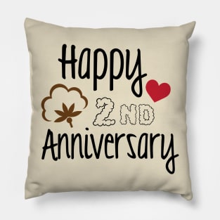 Happy 2nd Anniversary Pillow