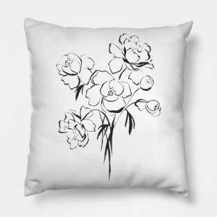 Peony Lines Matisse Pillow