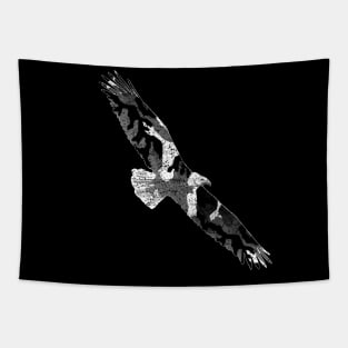 Camouflage White American Eagle Tapestry