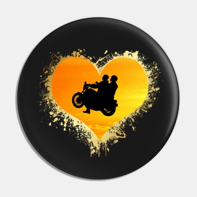 Biker Couple Motorcycle Love Heart 101 Pin by hispanicworld