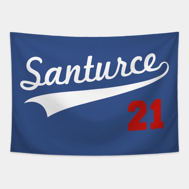 Santurce 21 Puerto Rico Baseball Tapestry by PuertoRicoShirts