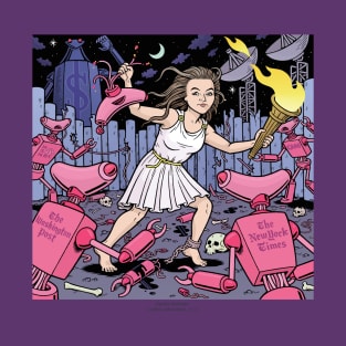 Caitlin Johnstone, Rogue Journalist (Art By Danny Hellman) T-Shirt